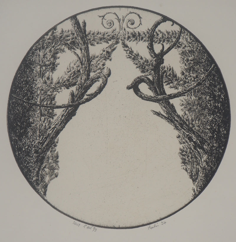 François HOUTIN : Sully, 1994 - Gravure (détail)
