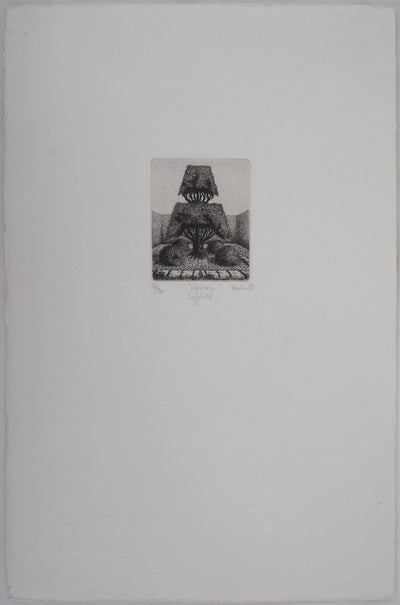 François HOUTIN : Topicure (Sujet n°1), 1979 - Gravure (détail)