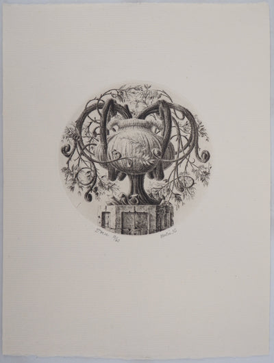 François HOUTIN : 2nd vase, 1992 - Gravure (détail)