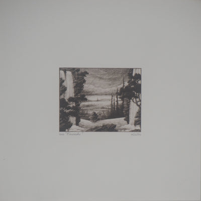 François HOUTIN : Cascades - Héliogravure (détail)
