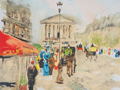 Urbain HUCHET : Chez Maxim's - Lithographie (détail)