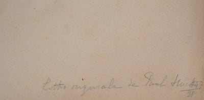 René-Paul HUET : Vue de Château-Gaillard - Lithographie (détail)