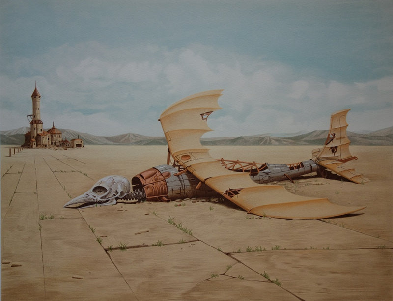 Judson HUSS : Dead Zeppelin - Lithographie (détail)