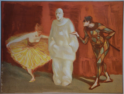 Henri-Gabriel IBELS : Pantomime - Lithographie (détail)
