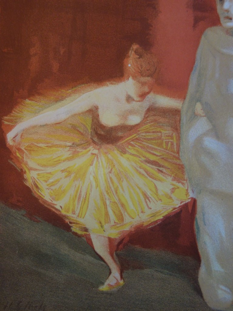 Henri-Gabriel IBELS : Pantomime - Lithographie (détail)