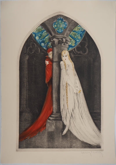 Louis ICART : Margueritte et Méphistophélès, 1928 - Gravure