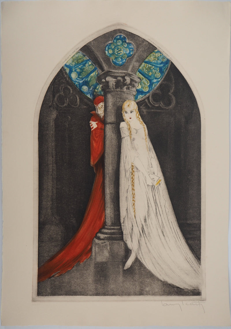 Louis ICART : Margueritte et Méphistophélès, 1928 - Gravure