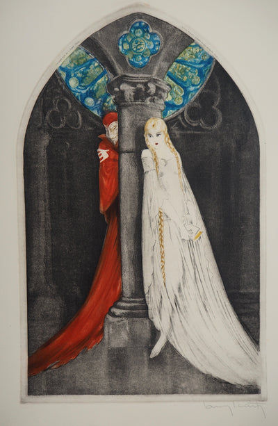 Louis ICART : Margueritte et Méphistophélès, 1928 - Gravure (détail)
