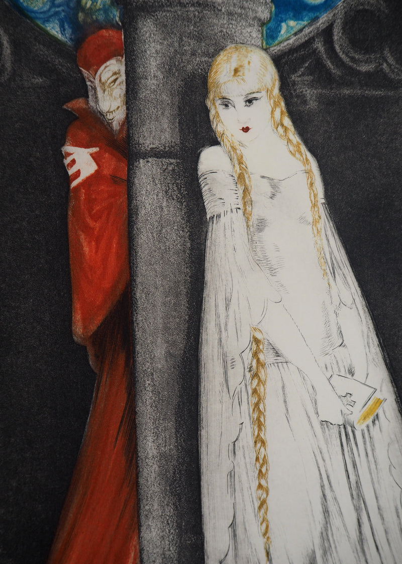 Louis ICART : Margueritte et Méphistophélès, 1928 - Gravure (détail)
