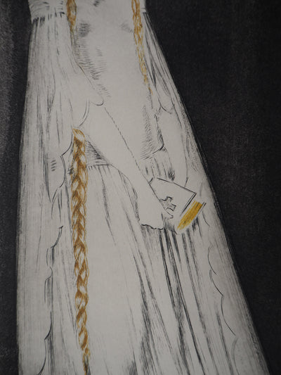 Louis ICART : Margueritte et Méphistophélès, 1928 - Gravure (détail)