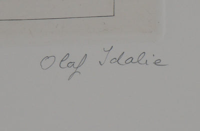 Olaf IDALIE : Cavalier - Gravure (détail)