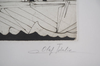 Olaf IDALIE : Charon - Gravure (détail)