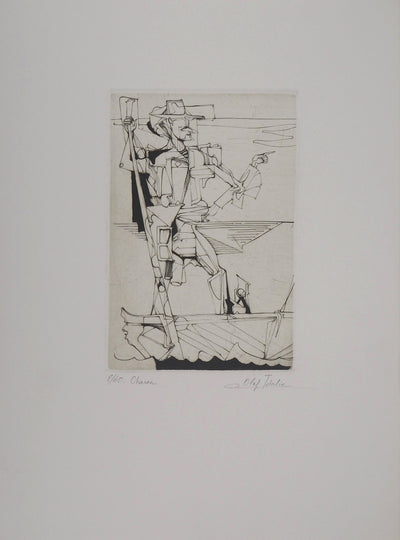 Olaf IDALIE : Charon - Gravure (détail)
