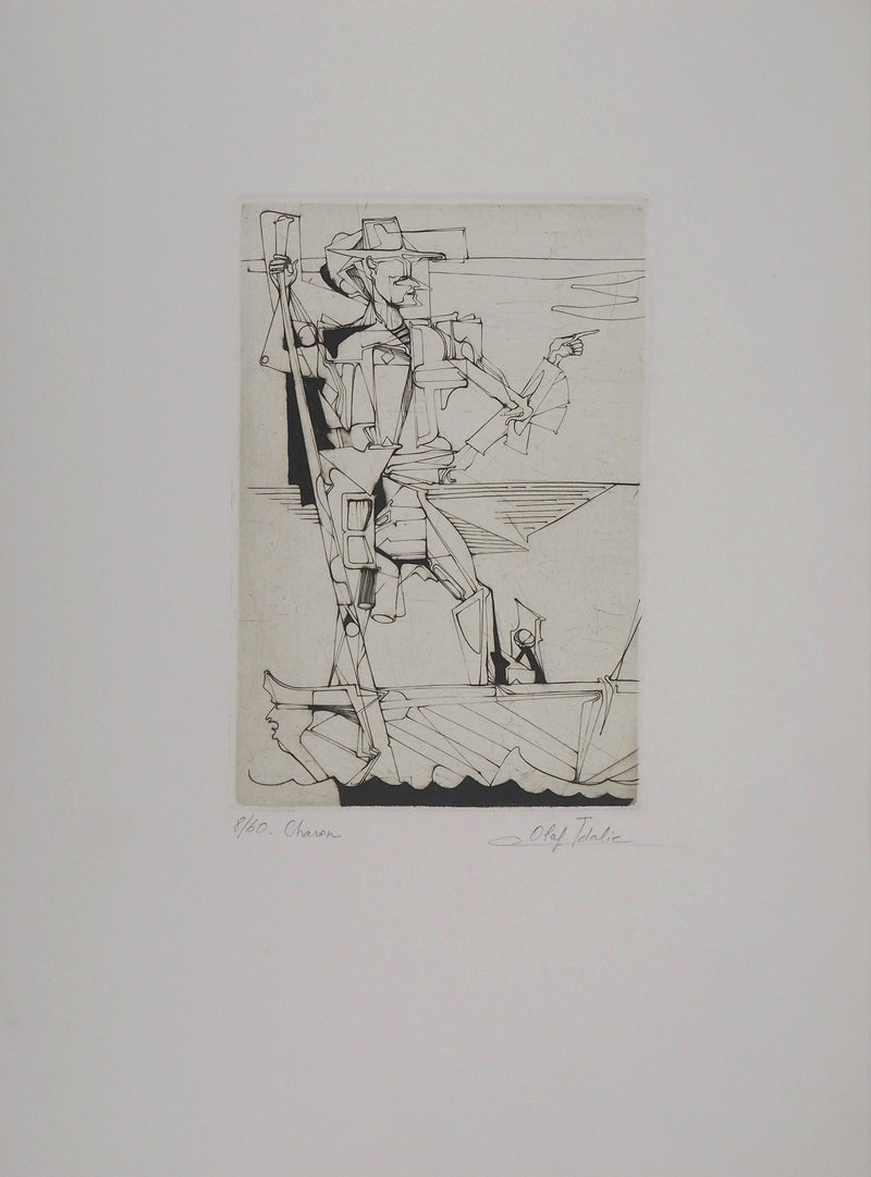 Olaf IDALIE : Charon - Gravure (détail)