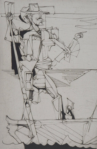 Olaf IDALIE : Charon - Gravure (détail)