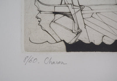 Olaf IDALIE : Charon - Gravure (détail)
