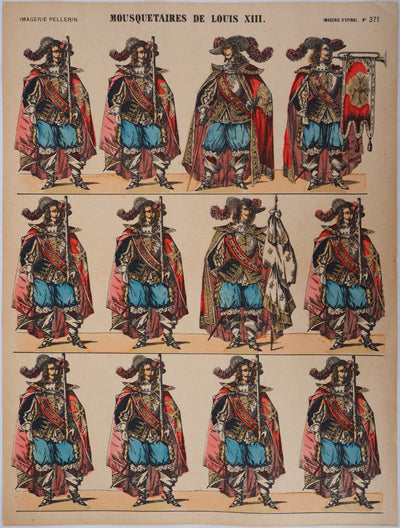  IMAGERIE D'EPINAL : Les costumes, c. 1920 - Gravure sur bois (détail)