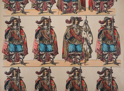  IMAGERIE D'EPINAL : Les costumes, c. 1920 - Gravure sur bois (détail)