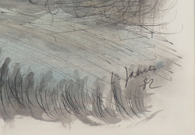 Louis JAMES : Petite maison dans la prairie, 1982 - Dessin (détail)