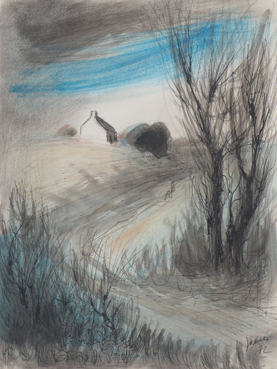 Louis JAMES : Petite maison dans la prairie, 1982 - Dessin (détail)