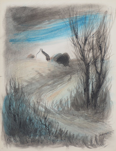 Louis JAMES : Petite maison dans la prairie, 1982 - Dessin (détail)