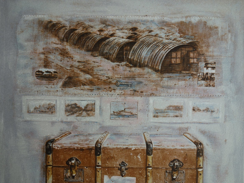 Martin VAUGHN JAMES : Souvenir de voyage - Lithographie (détail)