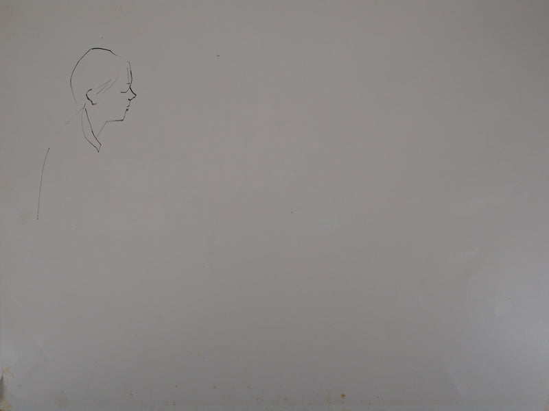 Jean JANSEM : Enfants jouant - Dessin (détail)