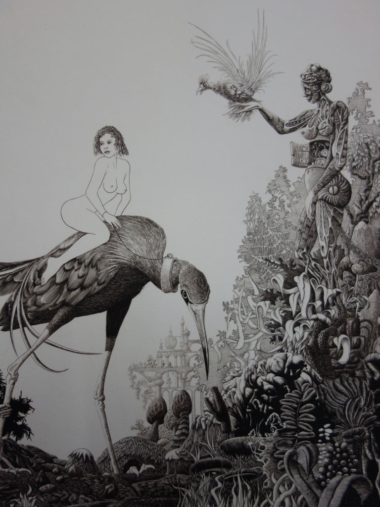 Alain JEANNE : Les Automates - Gravure (détail)