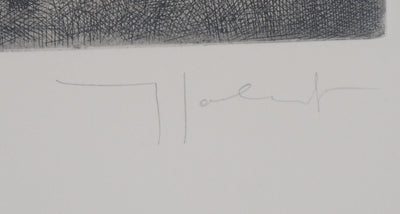 Yves JOBERT : Cosmonaute de passage - Gravure (détail)