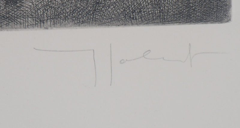 Yves JOBERT : Cosmonaute de passage - Gravure (détail)