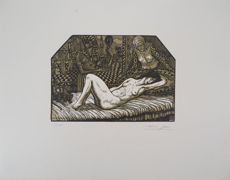 Louis JOU : Danaé, 1921 - Gravure sur bois