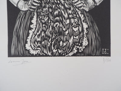 Louis JOU : L'Espagnole (Francisca), 1929 - Gravure sur bois (détail)