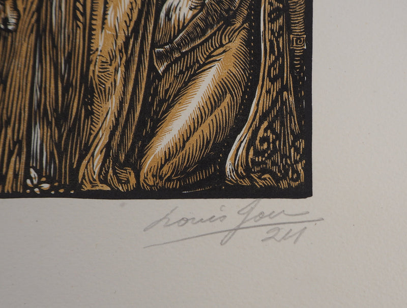 Louis JOU : Stabat Mater, 1924 - Gravure sur bois (détail)