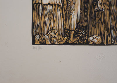 Louis JOU : Stabat Mater, 1924 - Gravure sur bois (détail)