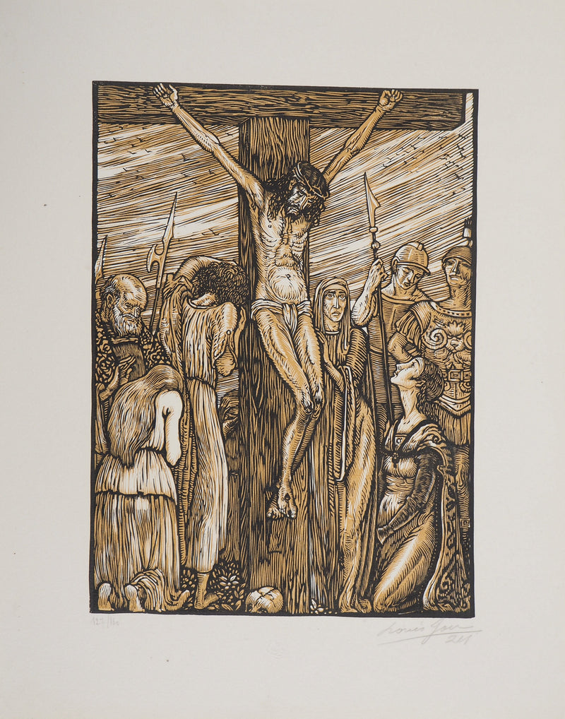 Louis JOU : Stabat Mater, 1924 - Gravure sur bois (détail)