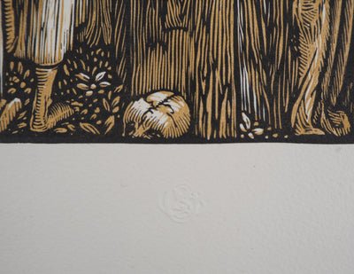 Louis JOU : Stabat Mater, 1924 - Gravure sur bois (détail)