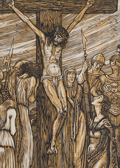 Louis JOU : Stabat Mater, 1924 - Gravure sur bois (détail)