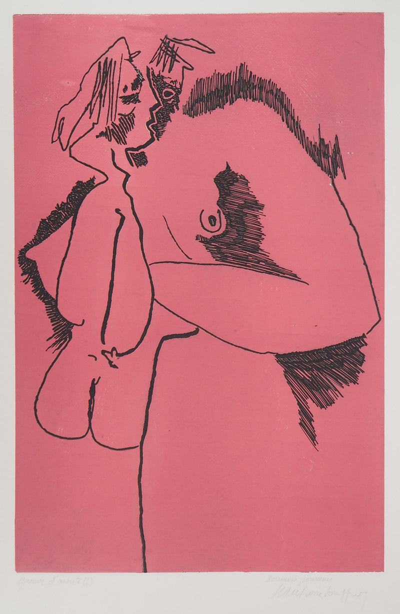 Jean-Pierre JOUFFROY : Souvenir, souvenir (Les amoureux) - Gravure