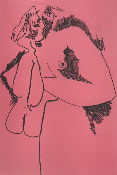 Jean-Pierre JOUFFROY : Souvenir, souvenir (Les amoureux) - Gravure (détail)