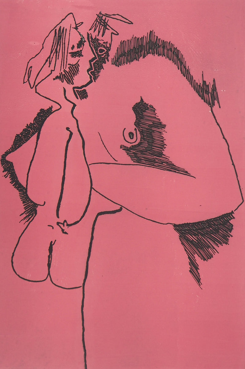 Jean-Pierre JOUFFROY : Souvenir, souvenir (Les amoureux) - Gravure (détail)