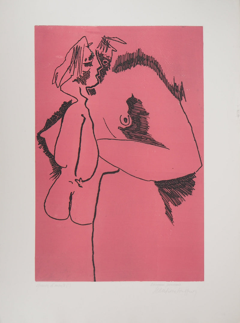 Jean-Pierre JOUFFROY : Souvenir, souvenir (Les amoureux) - Gravure (détail)