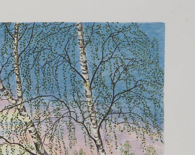 Per JULIUS : Estuaire à l'aube - Lithographie (détail)