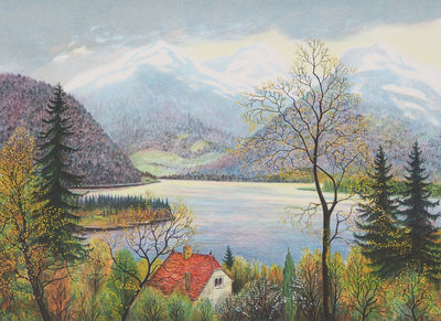 Per JULIUS : Panorama suédois - Lithographie (détail)