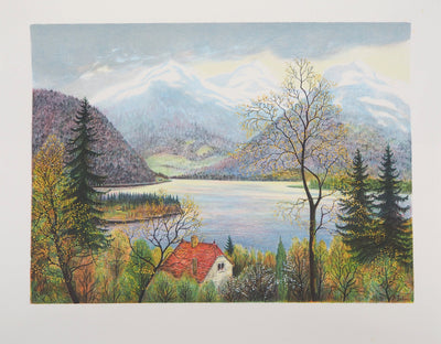 Per JULIUS : Panorama suédois - Lithographie (détail)
