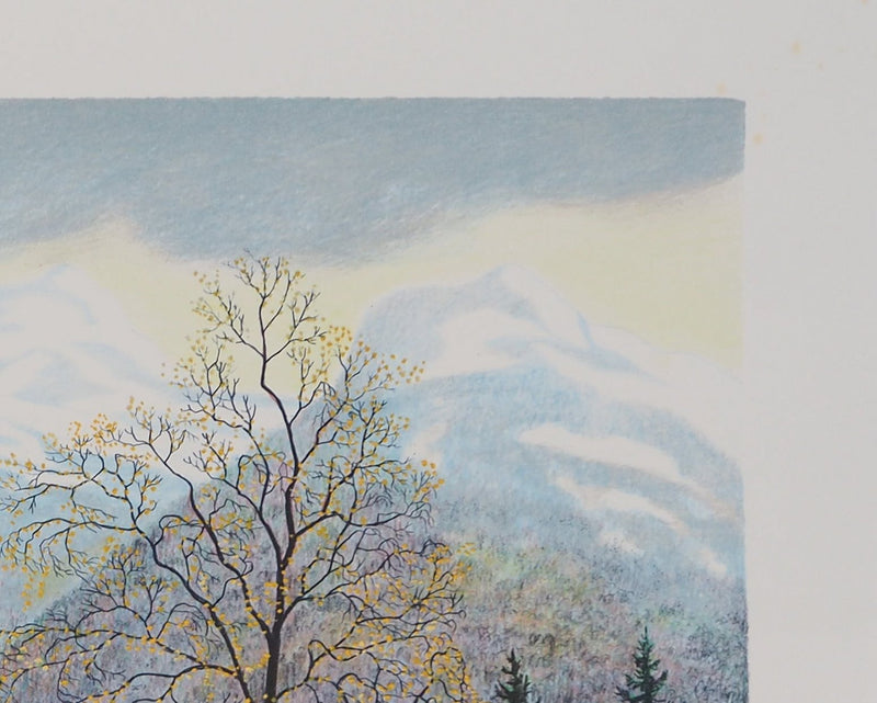 Per JULIUS : Panorama suédois - Lithographie (détail)