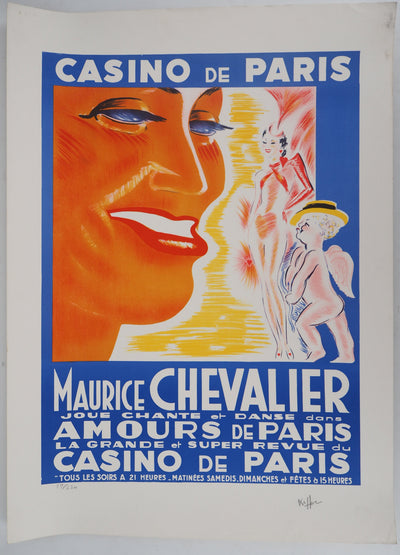 Charles KIFFER : Maurice Chevalier, Amour - Lithographie