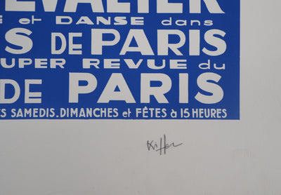 Charles KIFFER : Maurice Chevalier, Amour - Lithographie (détail)