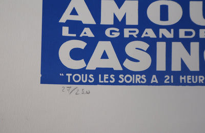 Charles KIFFER : Maurice Chevalier, Amour - Lithographie (détail)