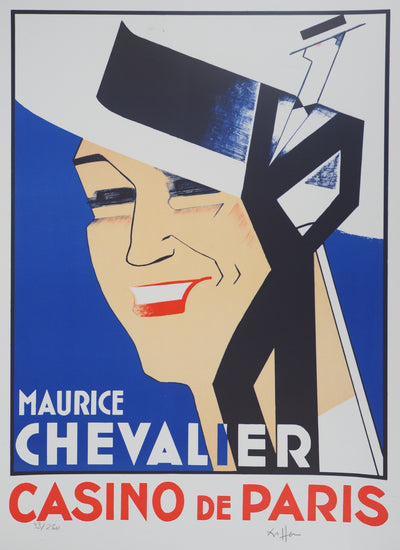 Charles KIFFER : Maurice Chevalier au Casino de Paris - Lithographie