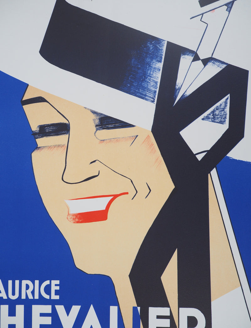 Charles KIFFER : Maurice Chevalier au Casino de Paris - Lithographie (détail)